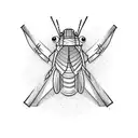 cricket tattoo design idea