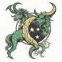 capricorn and scorpio constellation merging   tattoo design idea