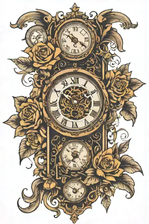 empty, clock, busy, time, optimistic design tattoo design idea