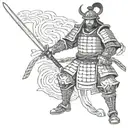samurai warrior tattoo design idea