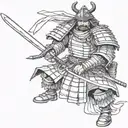samurai warrior tattoo design idea