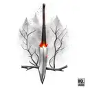 forest fire axe tattoo design idea