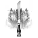 forest fire axe tattoo design idea