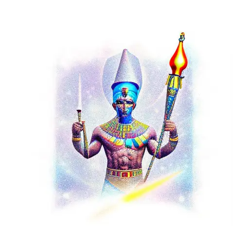 Magic Wand Egyptain tattoo design idea