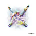 Magic Wand Egyptain tattoo design idea