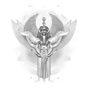 An Egyptain Style magic wand.  tattoo design idea