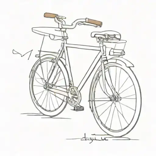 bicycle and a meme about nobody is called Artur tattoo design idea