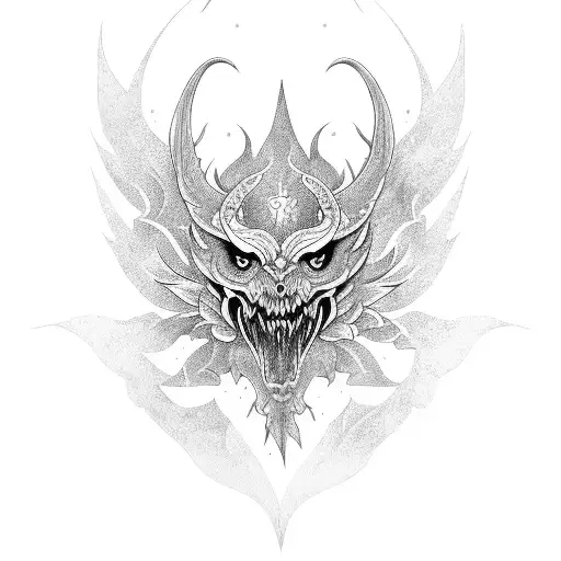coruja com espada tattoo design idea