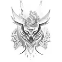 coruja com espada tattoo design idea