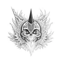 coruja com espada tattoo design idea