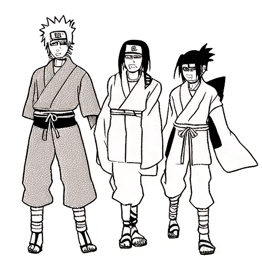 Naruto, sasuke, itachi tattoo design idea