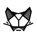 diamond with cat ears tattoo design idea