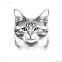 cat diamond tattoo design idea