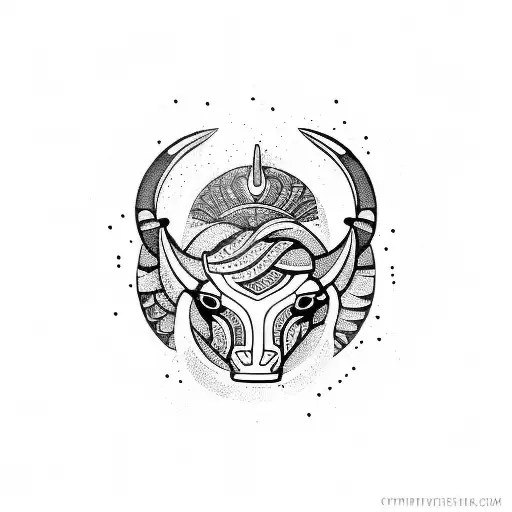 Taurus protecting pisces tattoo design idea