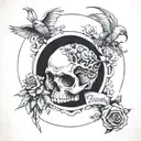 mountins evolution of life and the death of my grand parents  tattoo design idea