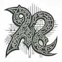 666 number in binary code tattoo design idea