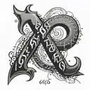 666 number in binary code tattoo design idea