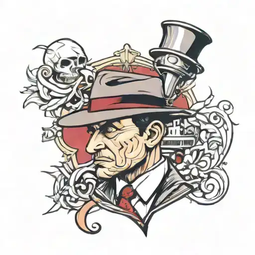mafia boss tattoo design idea