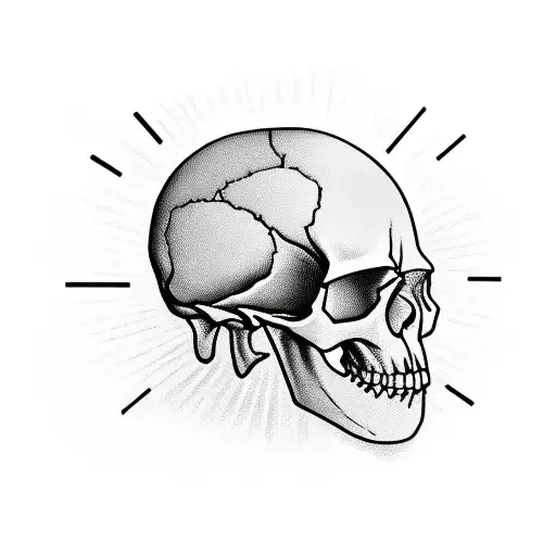 Depression Skull. Include the words "Boomers Gonna Boom" tattoo design idea