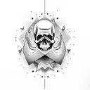 Depression Skull with the words "Boomers Gonna Boom" tattoo design idea