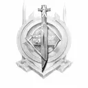 Christian crusader knight tattoo design idea