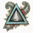 3d triangle bjj tattoo design idea