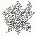 father daughter celtic knot tattoo design idea