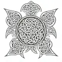 father daughter celtic knot tattoo design idea