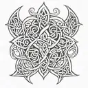 father daughter celtic knot tattoo design idea