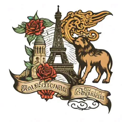 travel to paris barcelona rome venice tattoo design idea