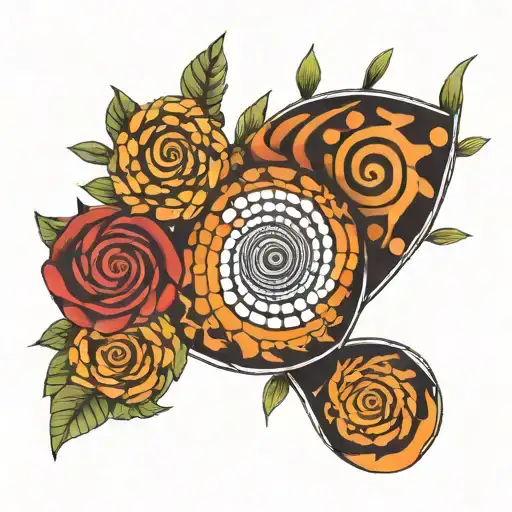 forearm band fibonacci spiral pattern tattoo design idea