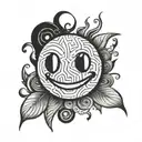 smiley face made tattoo design idea
