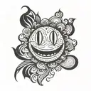 smiley face made tattoo design idea