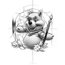 winnie the Pooh tattoo design idea