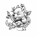 winnie the Pooh tattoo design idea