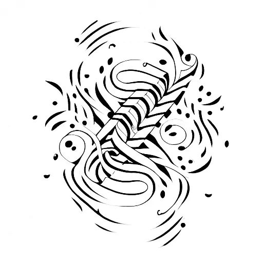 music with bandage tattoo design idea