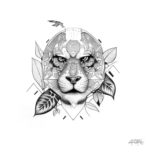 Jungle rainforest  tattoo design idea
