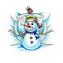 snowman tattoo design idea