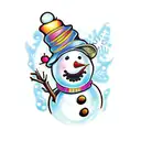 snowman tattoo design idea