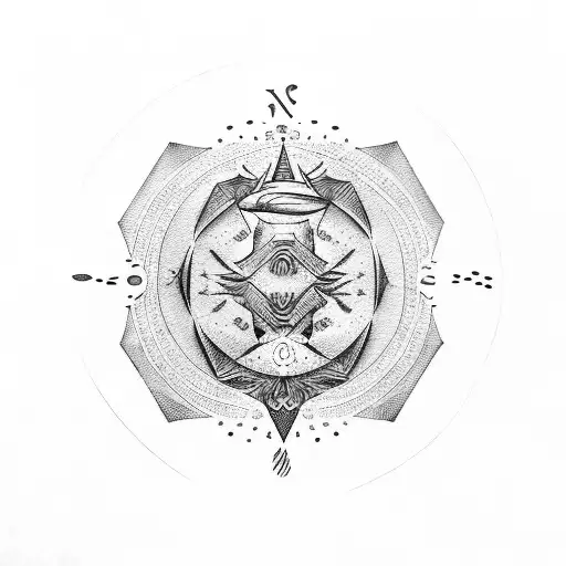 Virgo and Leo horoscope crossover tattoo design idea