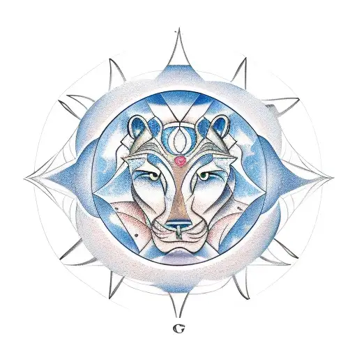 Virgo and Leo horoscope crossover tattoo design idea