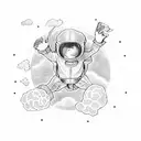 skydiving tattoo design idea