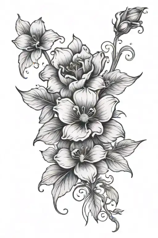god, violet flower, background  tattoo design idea