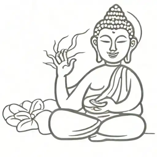 buddha inner peace tattoo design idea