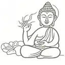 buddha inner peace tattoo design idea