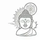 buddha inner peace tattoo design idea