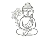 buddha inner peace tattoo design idea