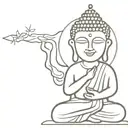 buddha inner peace tattoo design idea