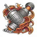 stanley cup overflowing tattoo design idea