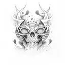 puerta con 1 cruz tattoo design idea